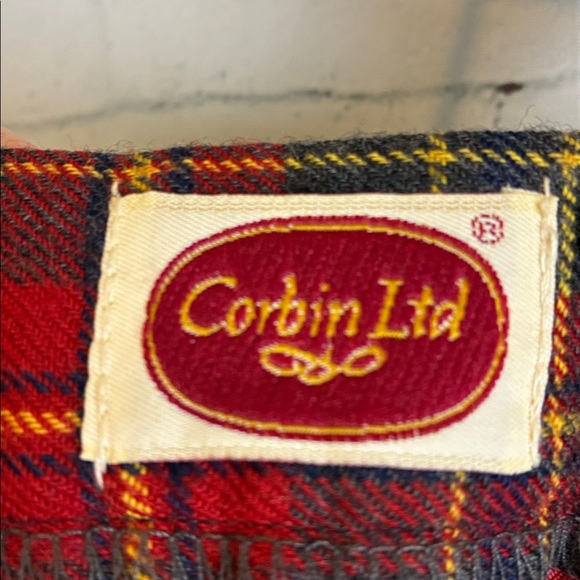 Nordstrom Corbin Ltd Vintage Grey Red Pleated Plaid Skirt Sz 12 Academia Holiday - Picture 11 of 16